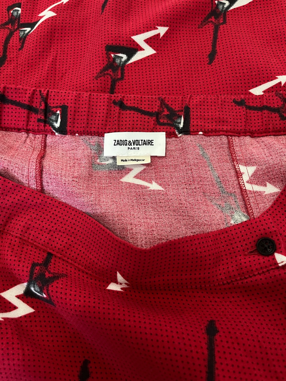 Zadig & Voltaire Rouge June Guitare Midi Skirt, Size 38 / Medium - Picture 8 of 13